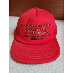VTG 1985 March Madness NCAA basketball championships University Utah Trucker hat